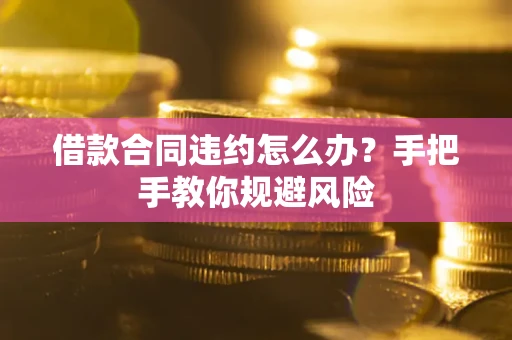 济南借款合同违约怎么办？手把手教你规避风险