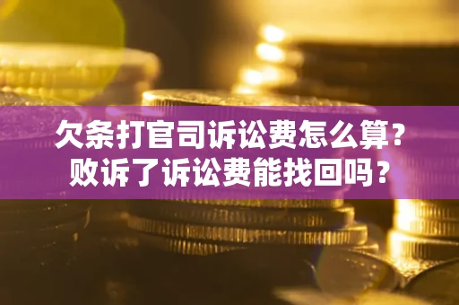 济南欠条打官司诉讼费怎么算？败诉了诉讼费能找回吗？