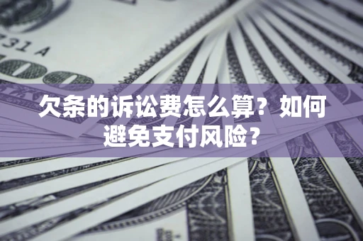 济南欠条的诉讼费怎么算？如何避免支付风险？