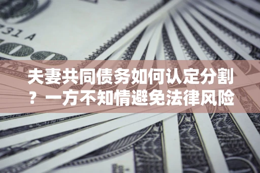 济南夫妻共同债务如何认定分割？一方不知情避免法律风险必看！